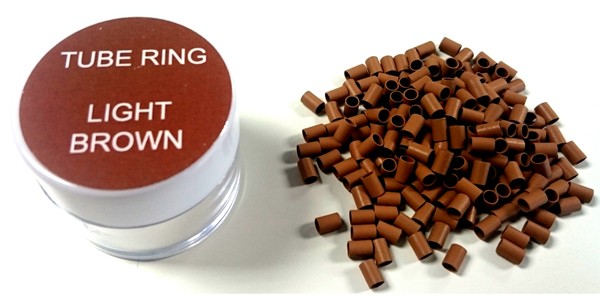 Zen Hair Extension  Microtubes-Light Brown x 200  (Linkies) 