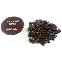 Zen Hair Extension  Silicon Lined Microtubes-Brown x 100  (Linkies) 